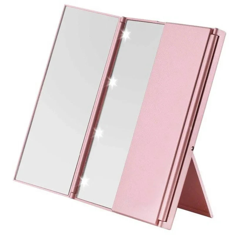 Folding LED Vanity Mirror