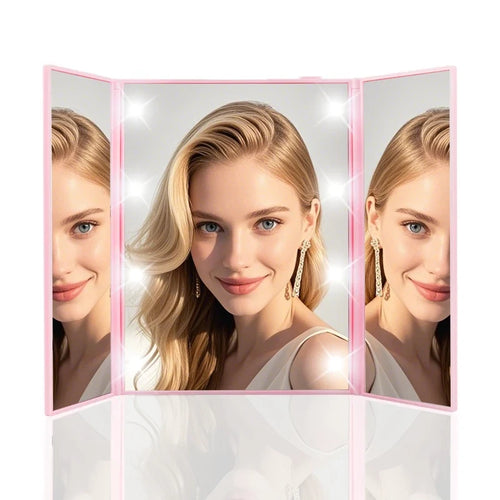 Folding LED Vanity Mirror