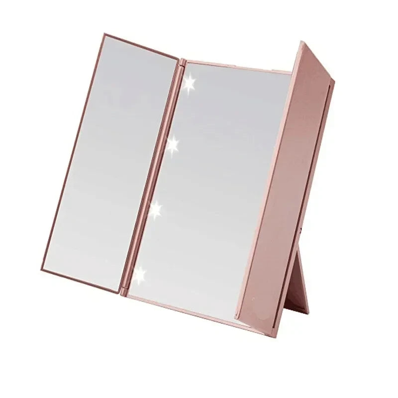 Folding LED Vanity Mirror